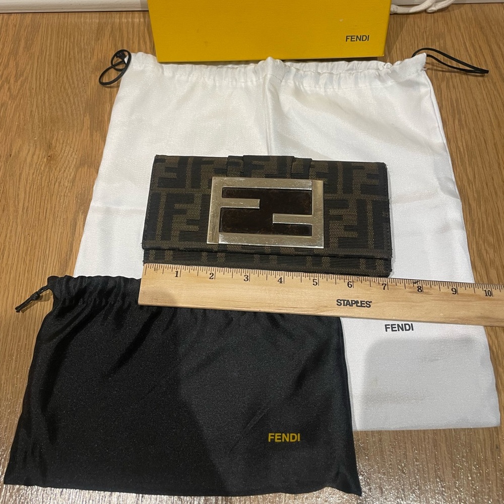 Fendi Zucca logo wallet